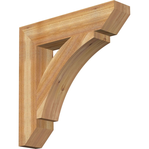 Ekena Millwork Thorton Slat Rough Sawn Bracket, Western Red Cedar, 6"W x 30"D x 30"H BKT06X30X30THR06RWR - main